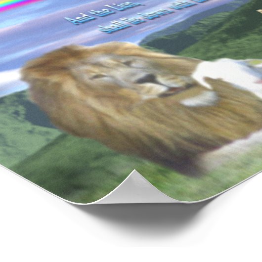 Und der Löwe wird sich mit dem Schaf hinlegen Poster (Ecke)