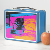 Und der Puck hält hier an! - Eishockey Metall Brotdose (Beispiel)