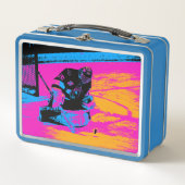 Und der Puck hält hier an! - Eishockey Metall Brotdose (Vorderseite)