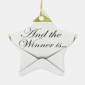 Und der Sieger ist Umschlag Keramik Ornament (Vorne)