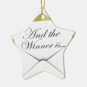 Und der Sieger ist Umschlag Keramik Ornament (Links)