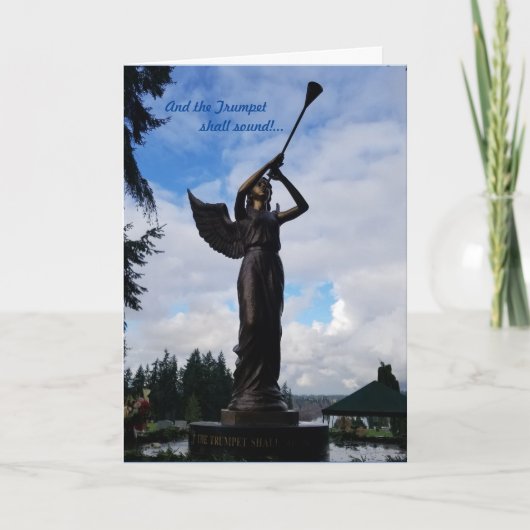"Und der Trompet wird hören.." Weihnachtskarte Karte (Vorderseite)