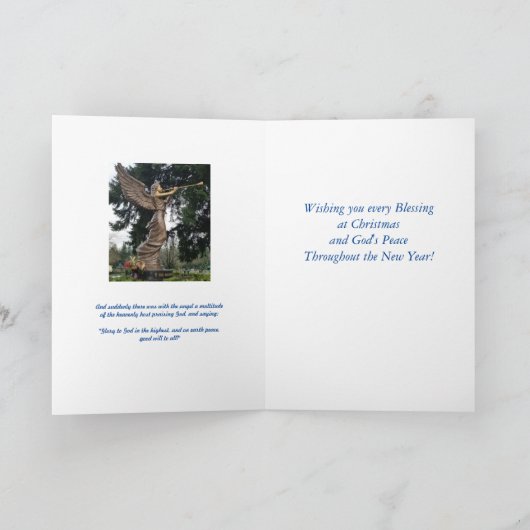 "Und der Trompet wird hören.." Weihnachtskarte Karte (Innenseite)