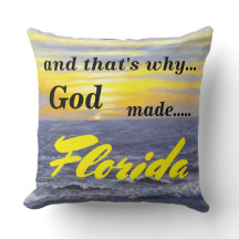 UND DESHALB HAT GOTT FLORIDA OCEAN DURCH PILLOW GE
