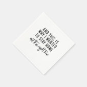 Und deshalb Wollte ich, Zuhause Bleibe Serviette (Ecke)