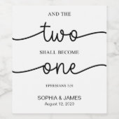 Und die beiden werden eine Personalisierte Hochzei Weinetikett (Einzelnes Label)