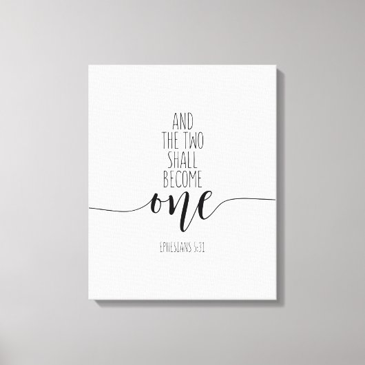 Und die beiden werden eins, die Ephesianer 5:31 Leinwanddruck (Vorderseite)