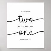 Und die beiden werden eins, die Ephesianer 5:31 Poster (Vorne)