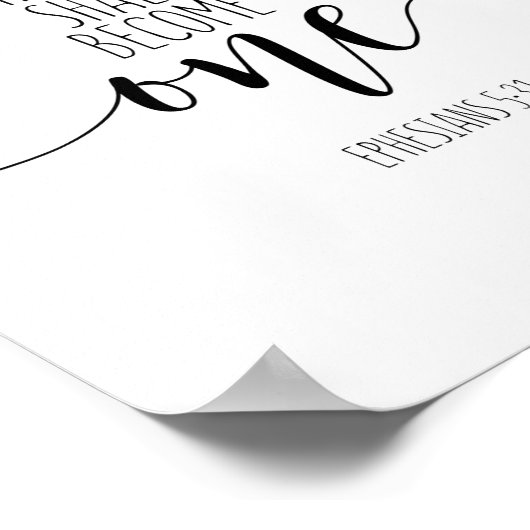 Und die beiden werden eins, die Ephesianer 5:31 Poster (Ecke)