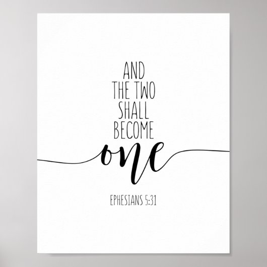 Und die beiden werden eins, die Ephesianer 5:31 Poster (Vorne)