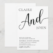Und die Einladung zur Hochzeit von Skripten (Vorne/Hinten)