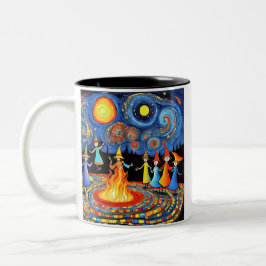 Und die Hexen tanzten Zweifarbige Tasse