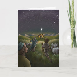 Und die Hirten kamen, um Jesus zu sehen. Karte