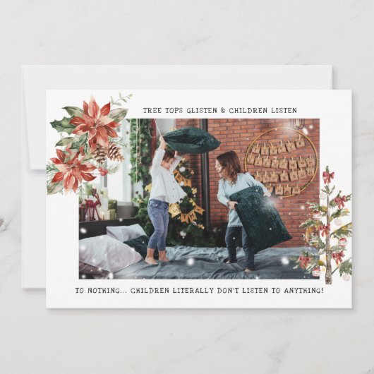 Und die Kinder hören zu | Funny Christmas Foto Car (Vorderseite)