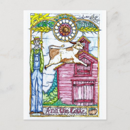 Und die Kuh Postkarte (Vorderseite)