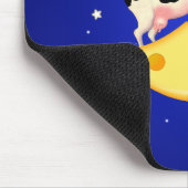 Und die Kuh sprang über den Käsemond Mousepad (Ecke)