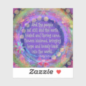 Und die Leute saßen noch Hübsche Blumenfreude Aufkleber (Blatt)