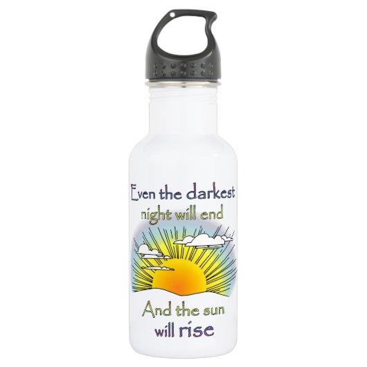 Und die Sonne wird aufsteigen Trinkflasche (Vorderseite)