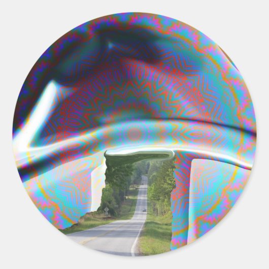 UND DIE STRASSE GEHT AUF FOREVER.jpg Runder Aufkleber (Vorderseite)