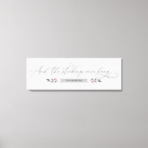 Und die Strümpfe hangen Personalisierten Weihnacht Leinwanddruck