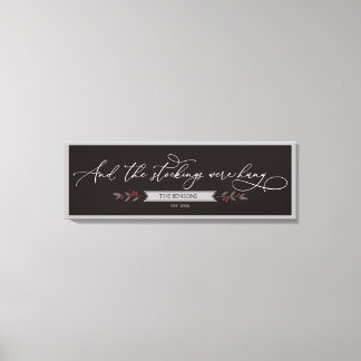 Und die Strümpfe hing - Große Weihnachtsbaum Leinwanddruck