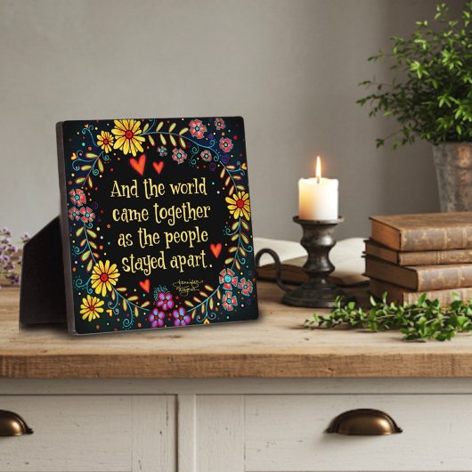 Und die Welt kam zusammen Inspiritivität Fotoplatte