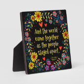 Und die Welt kam zusammen Inspiritivität Fotoplatte (Vorderseite)