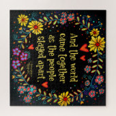 Und die Welt kam zusammen Inspiritivität Puzzle (Horizontal)