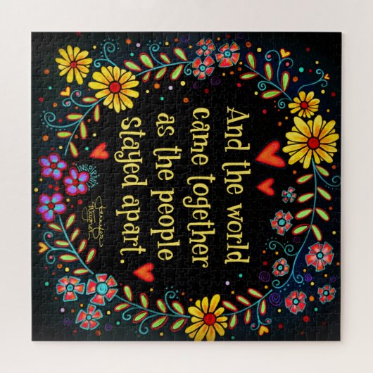 Und die Welt kam zusammen Inspiritivität Puzzle (Horizontal)