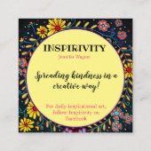 "Und die Welt kam zusammen" Inspirivity Cards Quadratische Visitenkarte (Rückseite)