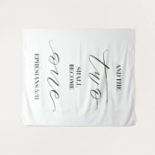 und die zwei werden ein - Hochzeit Wandteppich (Vorderseite (Horizontal))