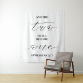 und die zwei werden ein - Hochzeit Wandteppich (Beispiel)