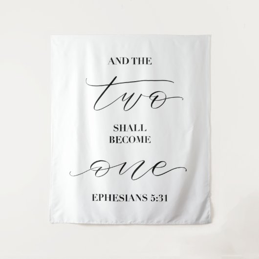 und die zwei werden ein - Hochzeit Wandteppich (Vorderseite)