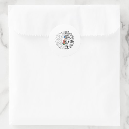 Und diejenigen, die getanzt werden sollten, dachte runder aufkleber (Tasche)