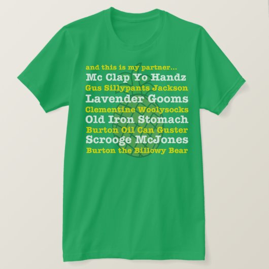 und dieses ist mein Partner… Gus-Spitzname-T-Shirt T-Shirt (Design vorne)