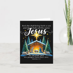 Und du sollst seinen Namen Jesus Nativität Christu Karte