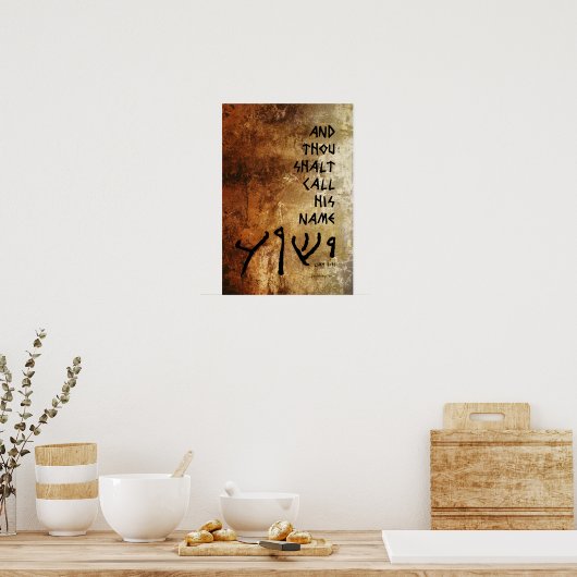 Und du sollst seinen Namen Yeshua nennen Poster (Küche)