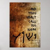 Und du sollst seinen Namen Yeshua nennen Poster (Vorne)