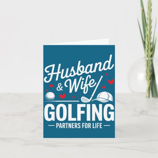 Und Ehemann Ehefrau Golfpartner Paare Karte (Vorderseite)