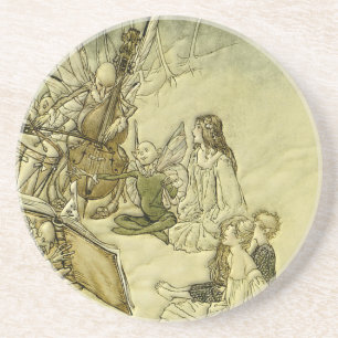 Und ein feenhaftes Lied - Arthur Rackham Sandstein Untersetzer