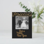 Und ein glücklicher Neujahrsurlaub Postkarte (Stehend Vorderseite)