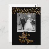 Und ein glücklicher Neujahrsurlaub Postkarte (Vorne/Hinten)