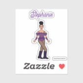 Und ein Name Dancer Sticker Lila Stones B (Blatt)