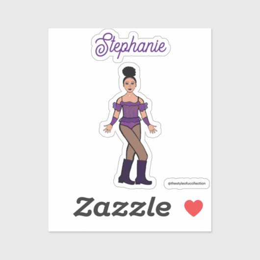 Und ein Name Dancer Sticker Lila Stones B (Blatt)
