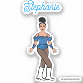 Und ein Name Dancer Stickers Blue Stones B Aufkleber