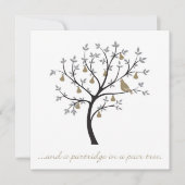 Und ein Rebhuhn in einer Birne Einladung (Vorderseite)