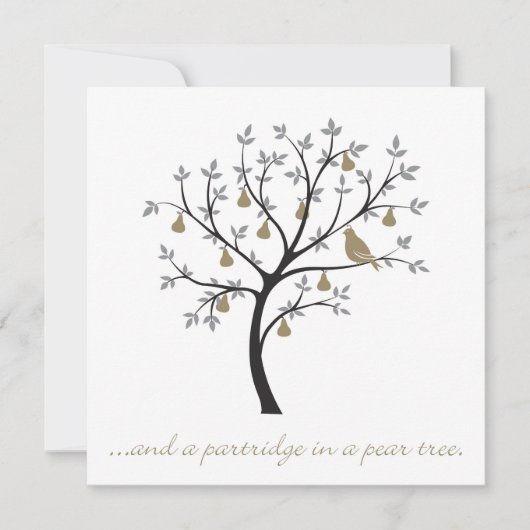 Und ein Rebhuhn in einer Birne Einladung (Vorderseite)