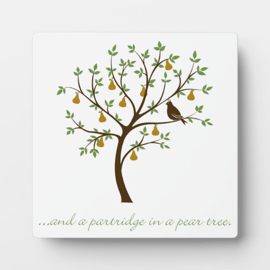 Und ein Rebhuhn in einer Birne Fotoplatte (Vorderseite)