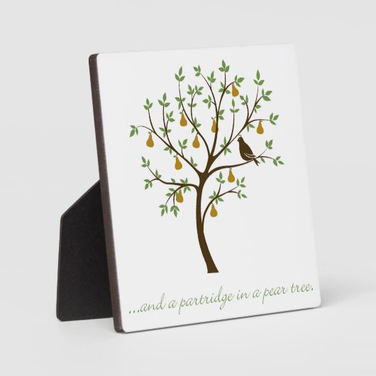 Und ein Rebhuhn in einer Birne Fotoplatte (Vorderseite)