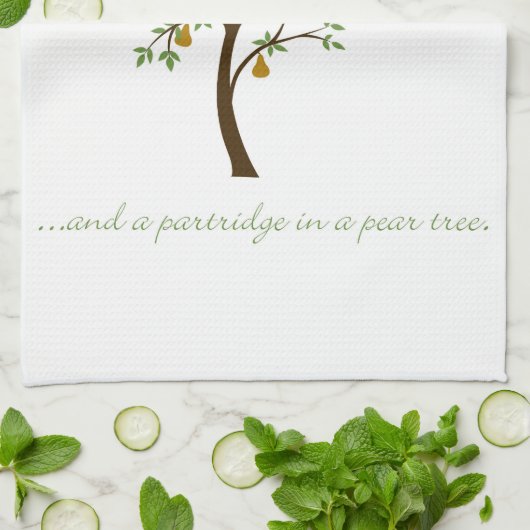 Und ein Rebhuhn in einer Birne Geschirrtuch (Gefaltet)